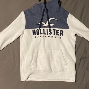White-Grey Holister Sweater Hoodie Mens Medium